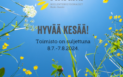 Toimiston tervehdys ja heinä-elokuun aukioloajat