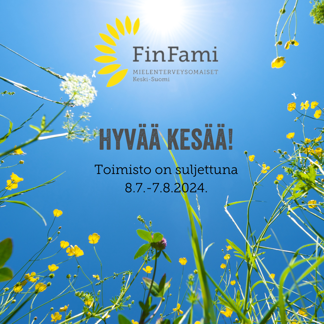 Toimiston tervehdys ja heinä-elokuun aukioloajat