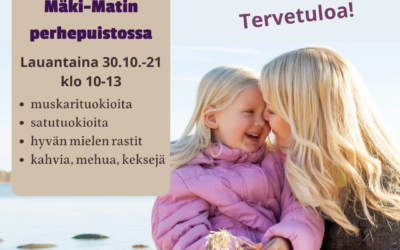 Tervetuloa hyvän mielen perhepäivään la 30.10. klo 10-13 Mäki-Matin perhepuistoon!