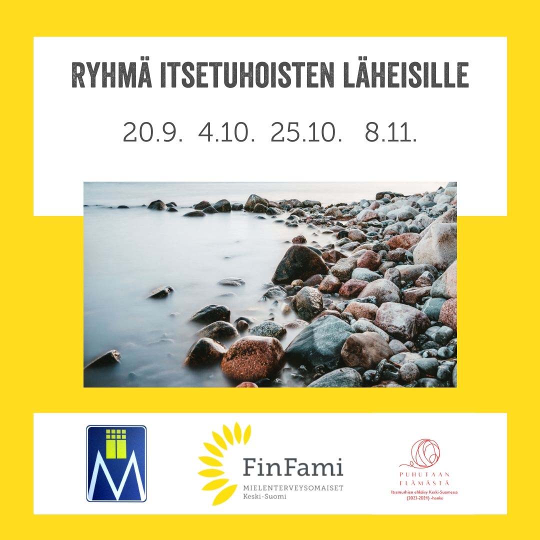 Ryhmä itsetuhoisten läheisille alkaa syyskuussa!