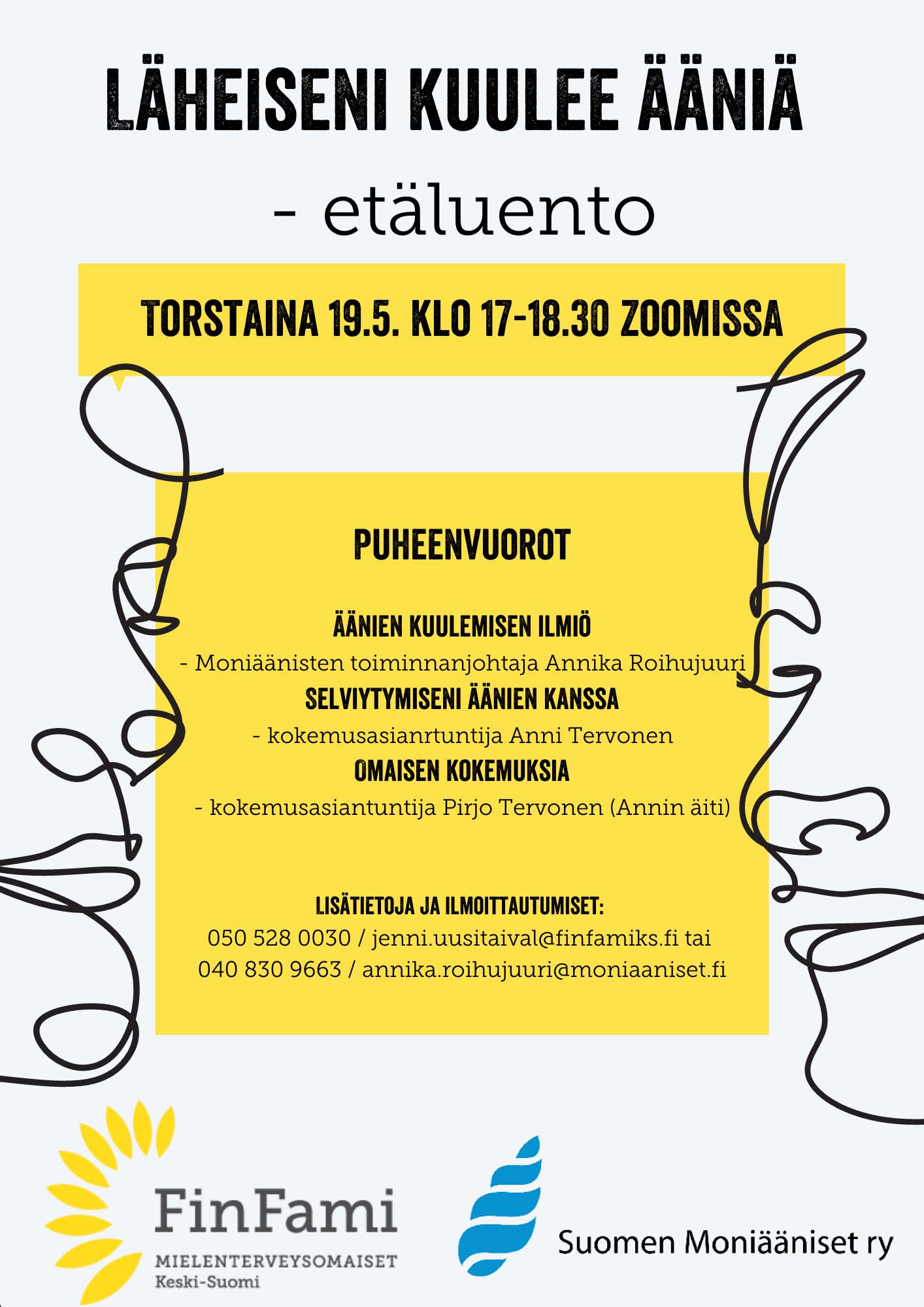 FinFami Keski-Suomen etäluento äänien kuulemisesta