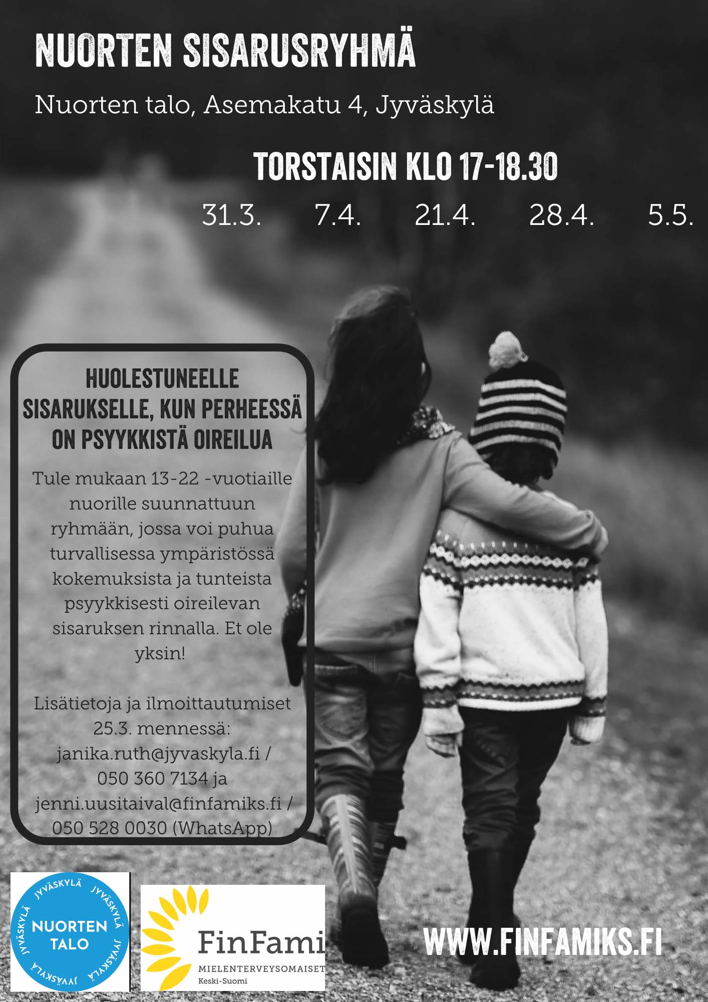 FinFami Keski-Suomen nuorten sisarusten ryhmä alkaa
