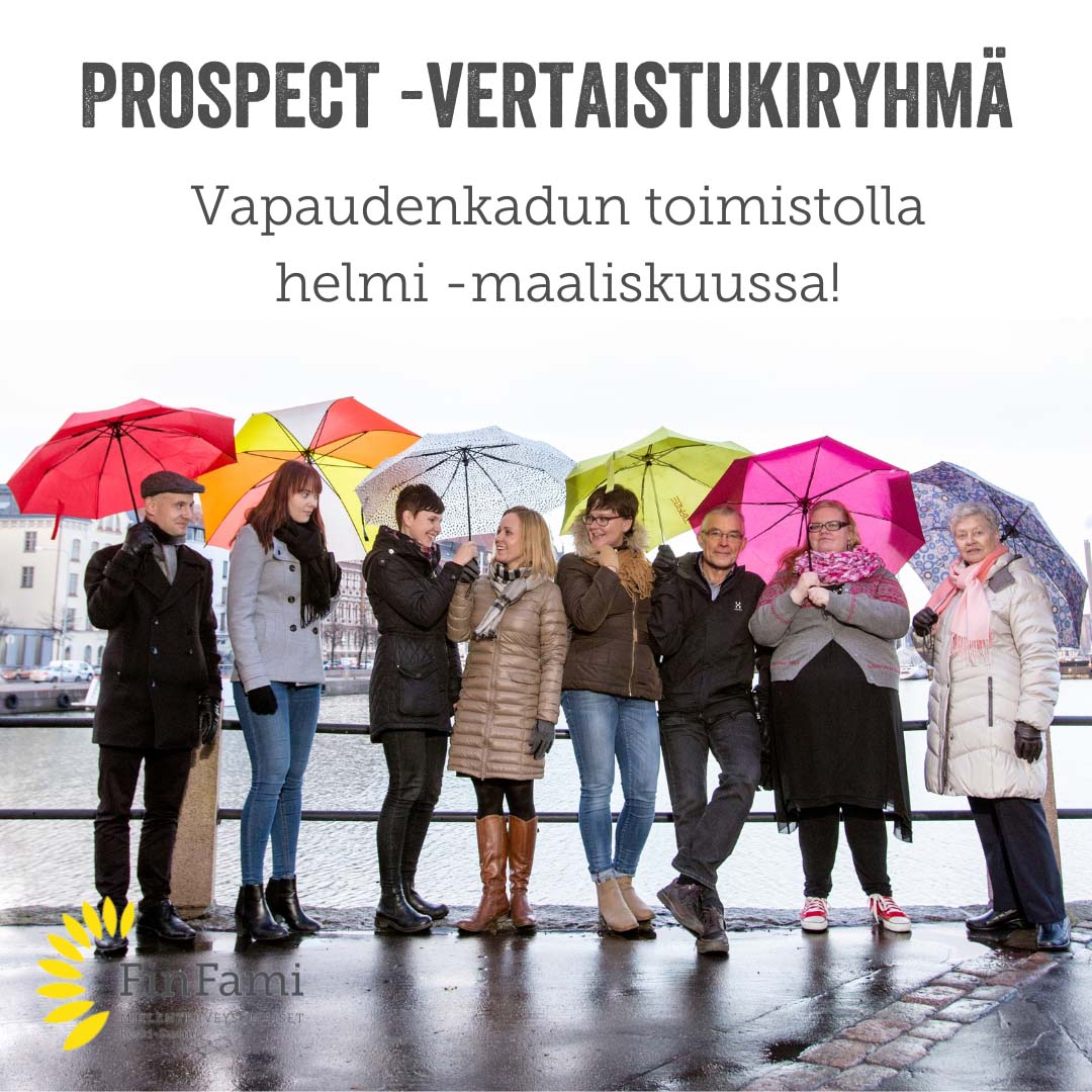 Prospect -vertaistukiryhmä Vapaudenkadun toimistolla helmi-maaliskuussa!