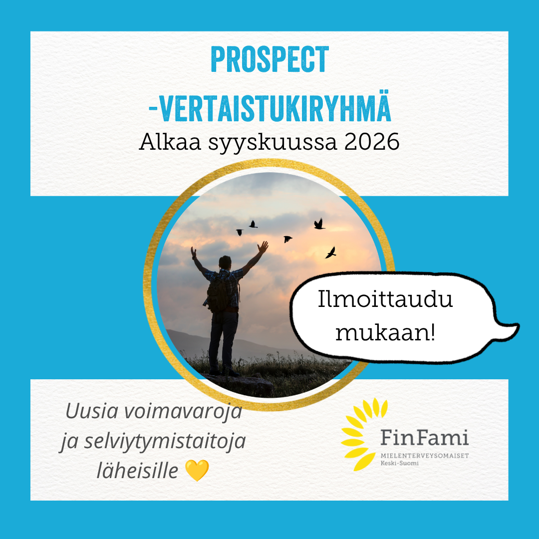 Prospect -vertaistukiryhmä alkaa syyskuussa 2026. Ilmoittaudu mukaan!